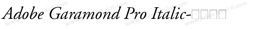 Adobe Garamond Pro Italic字体转换